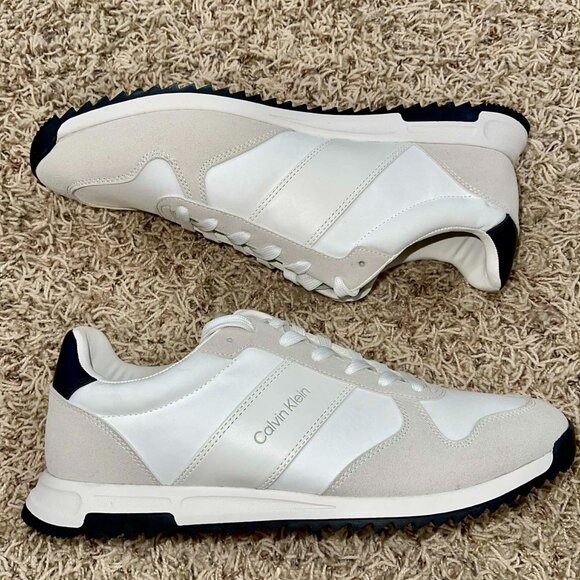 Calvin Klein Men’s Granit Sneakers Shoes White Ivory, Size 11.5 (New) main image 12